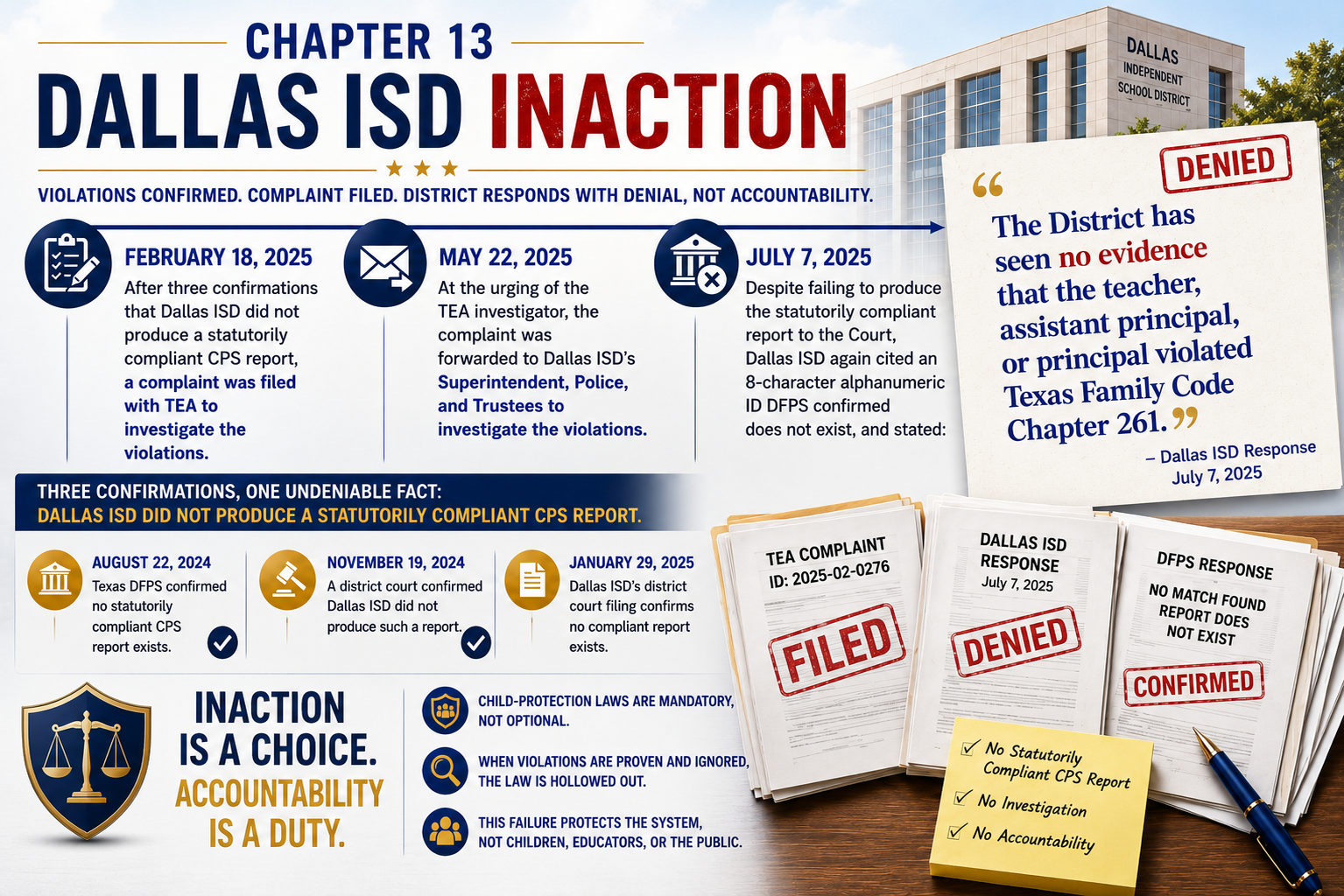 Chapter 13: Dallas ISD Inaction — banner illustration